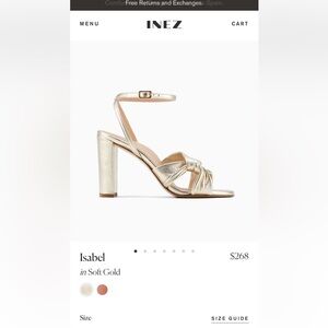 INEZ Isabel heels in Soft Gold